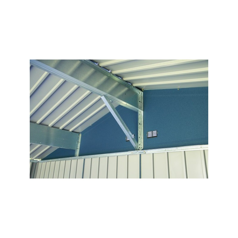 Arrow Elite 8x6 Metal Storage Shed Kit - Blue Grey (EG86BG)