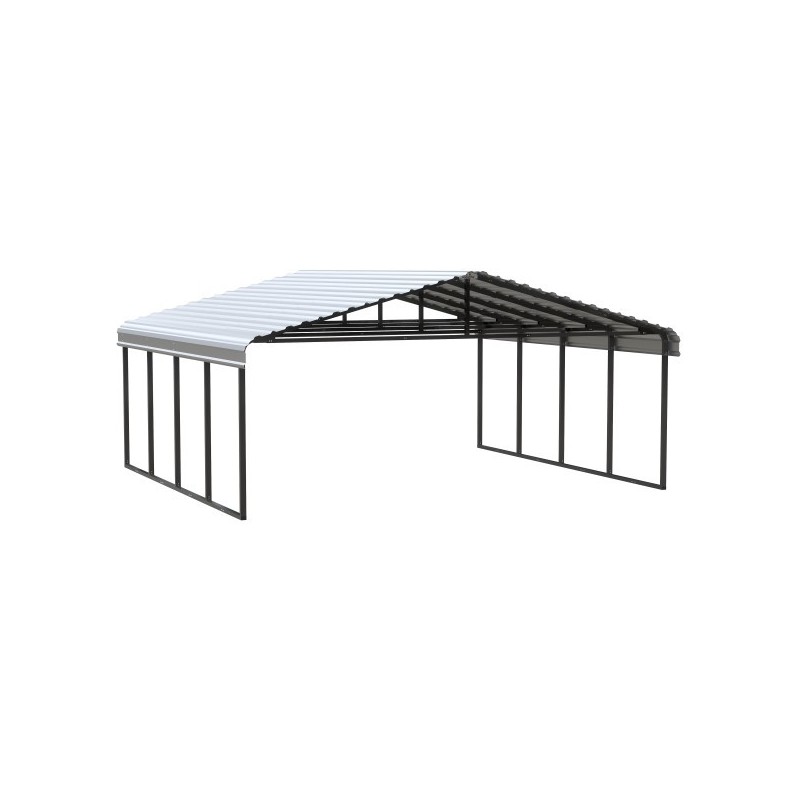Arrow 20x20x9 Steel Auto Carport Kit  - Eggshell (CPH202009)