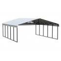 Arrow 20x24x9 Steel Auto Carport Kit  - Eggshell (CPH202409)