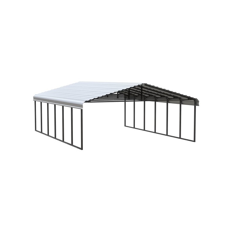 Arrow 20x29x9 Steel Auto Carport Kit  - Eggshell (CPH202909)