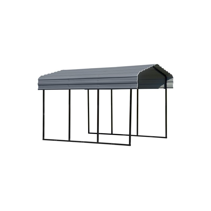 Arrow 10x15x9 Steel Auto Carport Kit  - Charcoal (CPHC101509)