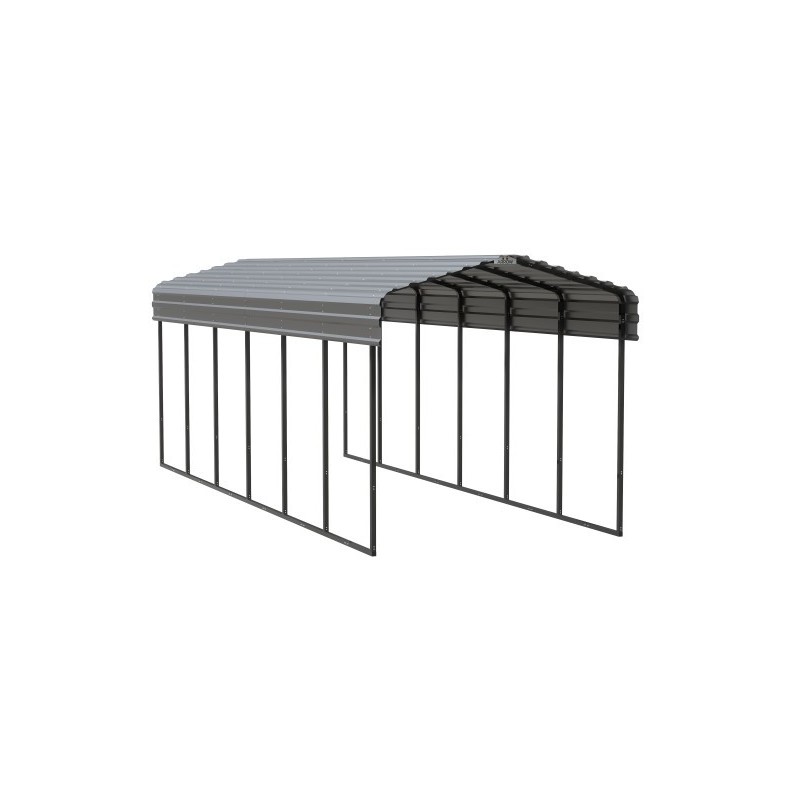 Arrow 10x29x9 Steel Auto Carport Kit  - Charcoal (CPHC102909)