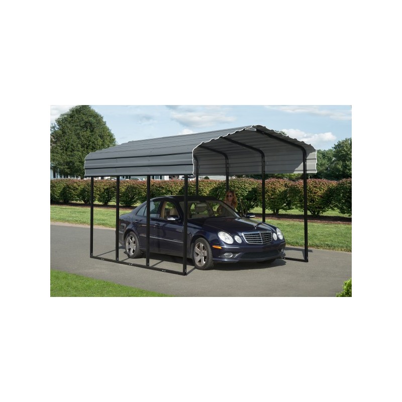 Arrow 10x29x9 Steel Auto Carport Kit  - Charcoal (CPHC102909)