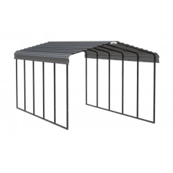 Arrow 12x24x9 Steel Auto Carport Kit  - Charcoal (CPHC122409)