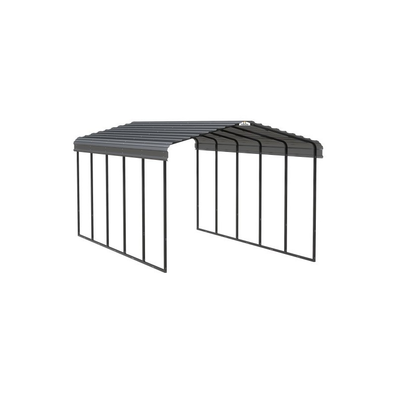 Arrow 12x24x9 Steel Auto Carport Kit  - Charcoal (CPHC122409)