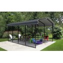 Arrow 12x24x9 Steel Auto Carport Kit  - Charcoal (CPHC122409)