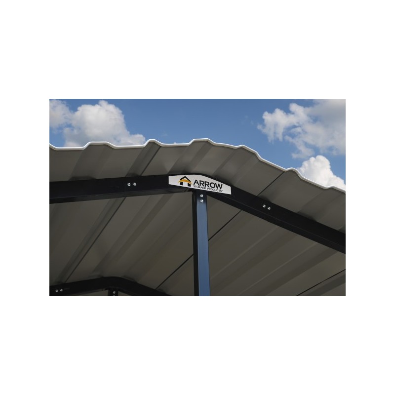 Arrow 12x24x9 Steel Auto Carport Kit  - Charcoal (CPHC122409)