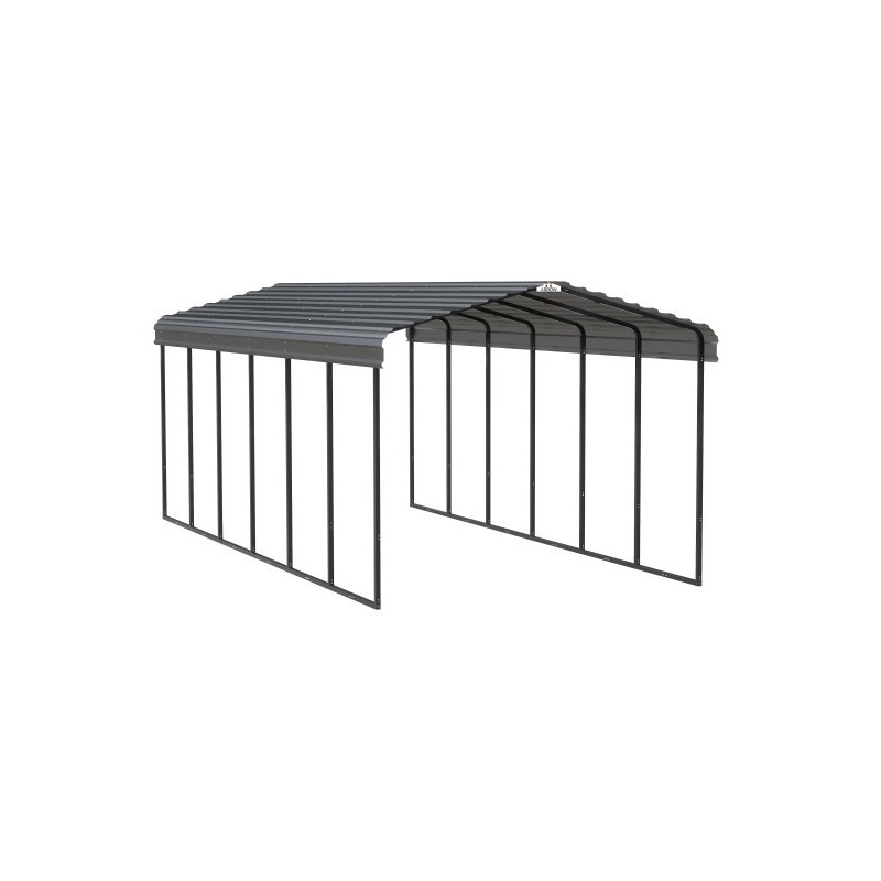 Arrow 12x29x9 Steel Auto Carport Kit  - Charcoal (CPHC122909)