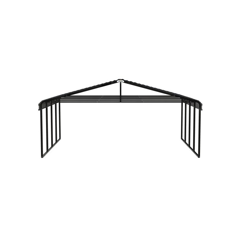 Arrow 20x20x9 Steel Auto Carport Kit  - Charcoal (CPHC202009)
