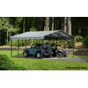 Arrow 20x24x9 Steel Auto Carport Kit  - Charcoal (CPHC202409)