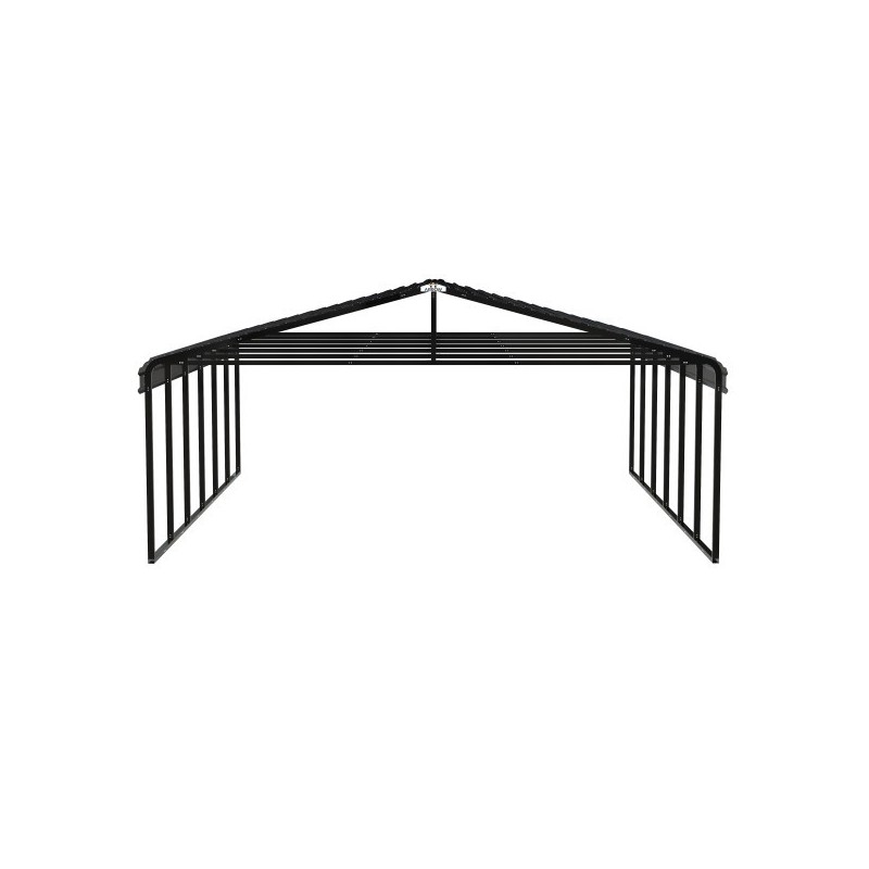 Arrow 20x29x9 Steel Auto Carport Kit  - Charcoal (CPHC202909)