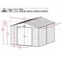 Arrow 10x12 Select Steel Storage Shed Kit - Flute Grey (SCG1012FG)