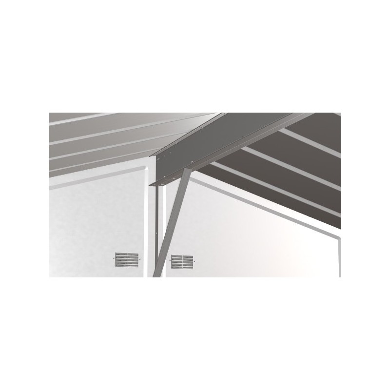 Arrow 10x14 Select Steel Storage Shed Kit - Flute Grey (SCG1014FG)