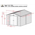 Arrow 10x14 Select Steel Storage Shed Kit - Charcoal (SCG1014CC)