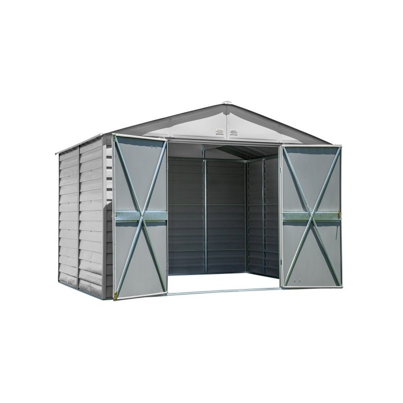 Arrow 10x8 Select Steel Storage Shed Kit - Flute Grey (SCG108FG)