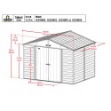 Arrow 10x8 Select Steel Storage Shed Kit - Charcoal (SCG108CC)