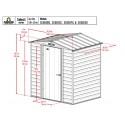 Arrow 6x5 Select Steel Storage Shed Kit - Fllute Grey (SCG65FG)