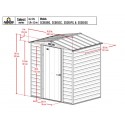 Arrow 6x5 Select Steel Storage Shed Kit - Charcoal  (SCG65CC)
