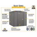 Arrow 6x7 Select Steel Storage Shed Kit - Blue Grey (SCG67BG)