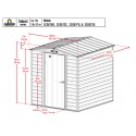 Arrow 6x7 Select Steel Storage Shed Kit - Flute Grey (SCG67FG)