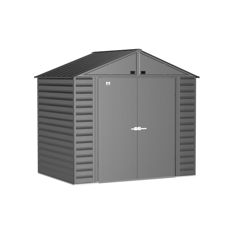 Arrow 8x6 Select Steel Storage Shed Kit - Charcoal (SCG86CC)