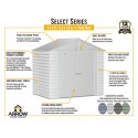 Arrow 8x6 Select Steel Storage Shed Kit - Charcoal (SCG86CC) Arrow 8x6 Select Steel Storage Shed Kit - Charcoal (SCG86CC)