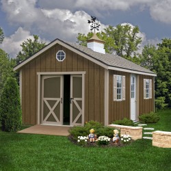 Best Barns Backyard Basecamp 12x12 Pre-Cut Shed Kit - Sliding Doors (BBASSD12)