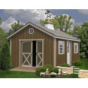 Best Barns Shedquarters 12x20 Pre-Cut Wood Shed Kit w/ Sliding Doors Centered on Gable (SQUASD20)