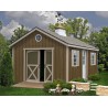 Best Barns Shedquarters 12x20 Pre-Cut Wood Shed Kit w/ Sliding Doors Centered on Gable (SQUASD20)