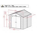 Arrow 8x8 Select Steel Storage Shed Kit - Blue Grey (SCG88BG)