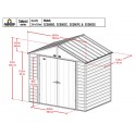 Arrow 8x6 Select Steel Storage Shed Kit - Flute Grey (SCG86FG)