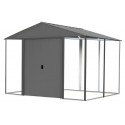 Arrow 8x8 Ironwood Steel Hybrid Shed Kit - Galvanized Anthracite (IWA88)