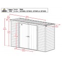 Arrow 10x4 Select Steel Storage Shed Kit - Blue Grey (SCP104BG)