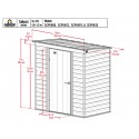 Arrow 6x4 Select Steel Storage Shed Kit - Flute Grey (SCP64FG)