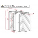 Arrow 6x4 Select Steel Storage Shed Kit - Sage Green (SCP64SG)