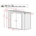 Arrow 8x4 Select Steel Storage Shed Kit - Flute Grey (SCP84FG)