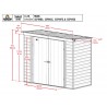 Arrow 8x4 Select Steel Storage Shed Kit - Charcoal (SCP84CC) Arrow 8x4 Select Steel Storage Shed Kit - Charcoal (SCP84CC)