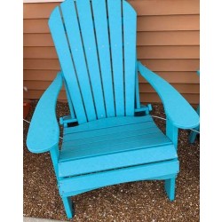 Green Country Décor Folding Adirondack Chair Set of 2 - Aruba Blue (ACF-ARBL)