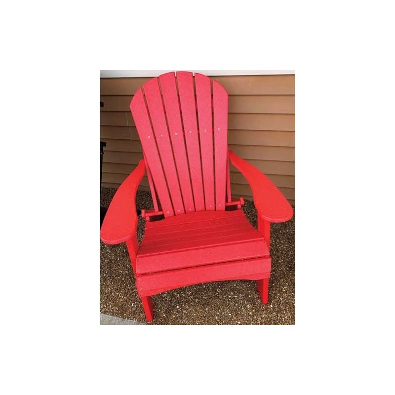 Green Country Decor Folding Adirondack Chairs Set of 2 - Red (ACF-RED)