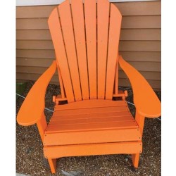 Green Country Decor Folding Adirondack Chairs Set of 2 - Tangerine (ACF-TANG)