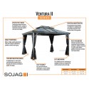 Sojag 10x12 Ventura Double Roofed Gazebo - Dark Grey (500-9165180)