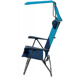 RIO Hi-Boy Folding Canopy Chair - Blue Sky/Navy (GR643HCP-432-1)