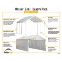 ShelterLogic MaxAP 10x20 2-in-1 Canopy with Enclosure Kit (23541)