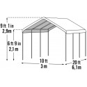 ShelterLogic SuperMax 10x20 Gazebo Canopy Kit - White (23588)