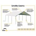 ShelterLogic SuperMax 10x20 Gazebo Canopy Kit - White (23588)