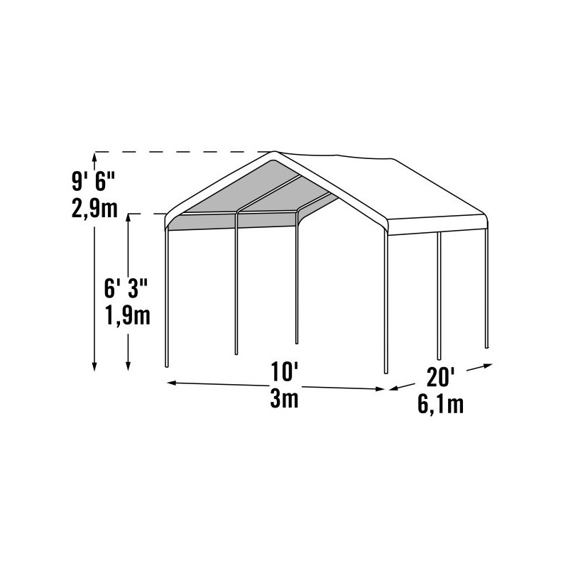 ShelterLogic MaxAP 10x20 Gazebo Canopy Kit - 6 Legs (26011) ShelterLogic MaxAP 10x20 Gazebo Canopy Kit - 6 Legs (26011)