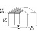 ShelterLogic MaxAP 10x20 Gazebo Canopy Kit - 6 Legs (26011)