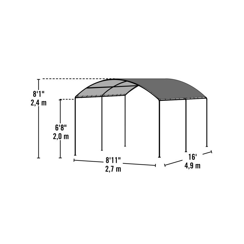 ShelterLogic Monarc 9x16 Gazebo Canopy Kit - Sandstone (25881)