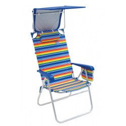 Rio Beach Hi-Boy Beach Chair with Canopy - Stripe (SC643HCP-1909-1)