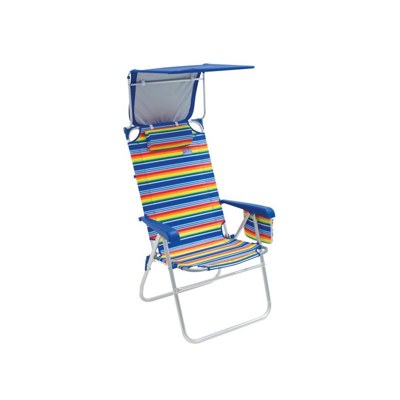 Rio Beach Hi-Boy Beach Chair with Canopy - Stripe (SC643HCP-1909-1) Rio Beach Hi-Boy Beach Chair with Canopy - Stripe (SC643HCP-1909-1)
